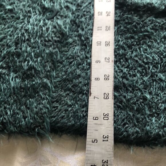 Skies are Blue Sz 0X Teal Green Blue Eyelash Cardigan Used Pit to Pit 24 1/2" - Picture 8 of 15